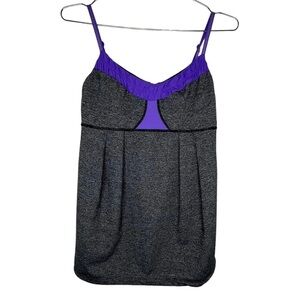 Lululemon Yogi Dance Tank Cinch Cord Pleated Scalloped Strap Athleisure